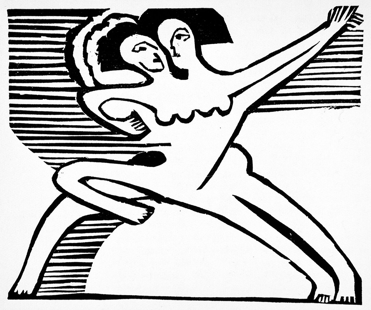 To dansere, 1932 av Ernst Ludwig Kirchner