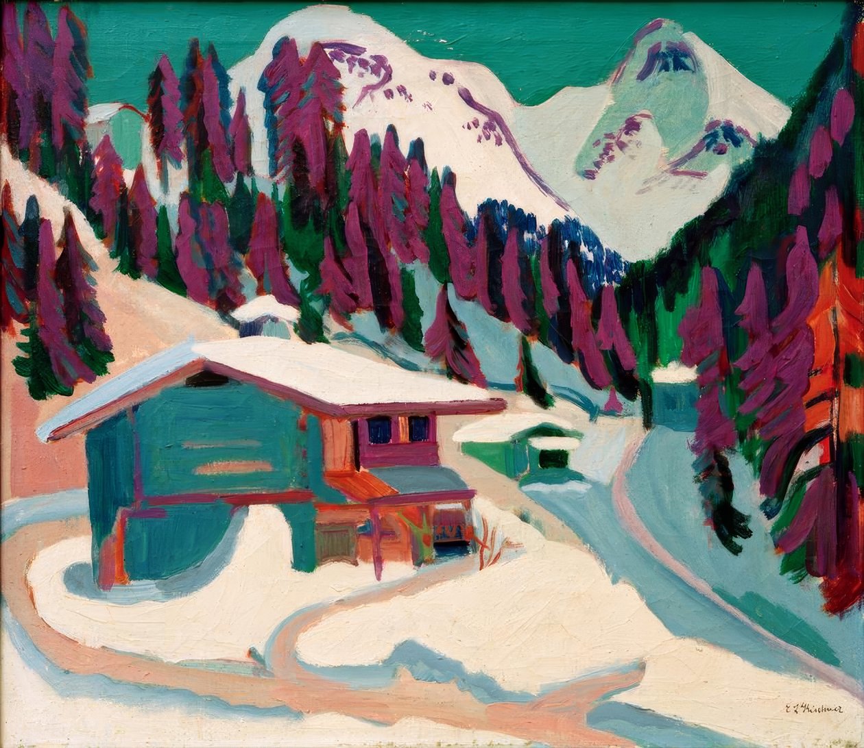 Villmark i snøen av Ernst Ludwig Kirchner