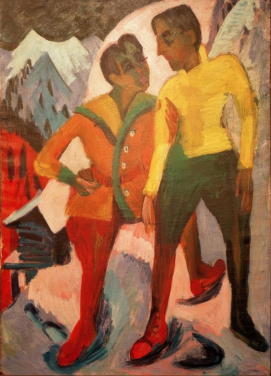To Mardersteig-brødre av Ernst Ludwig Kirchner