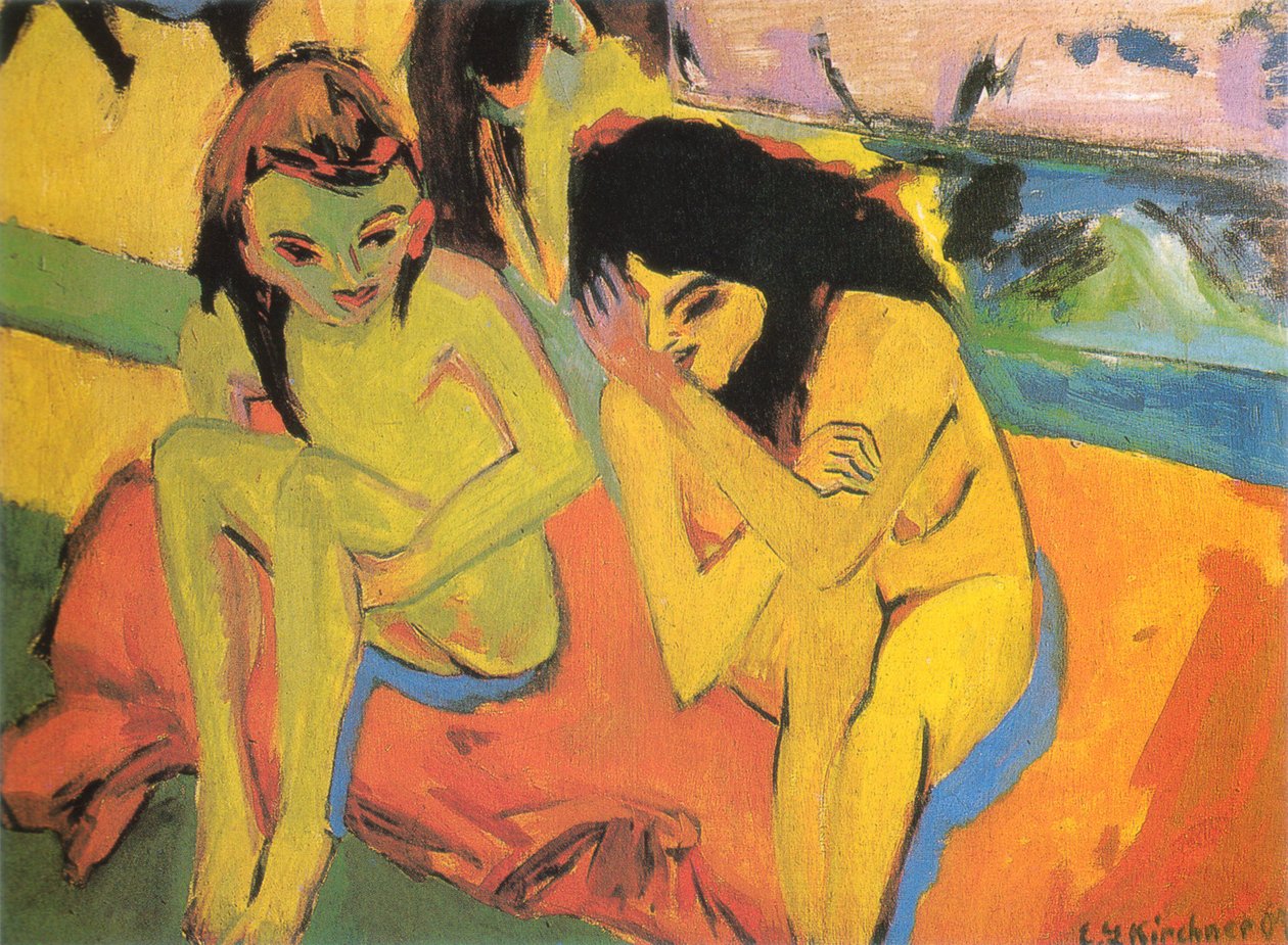 To jenter av Ernst Ludwig Kirchner
