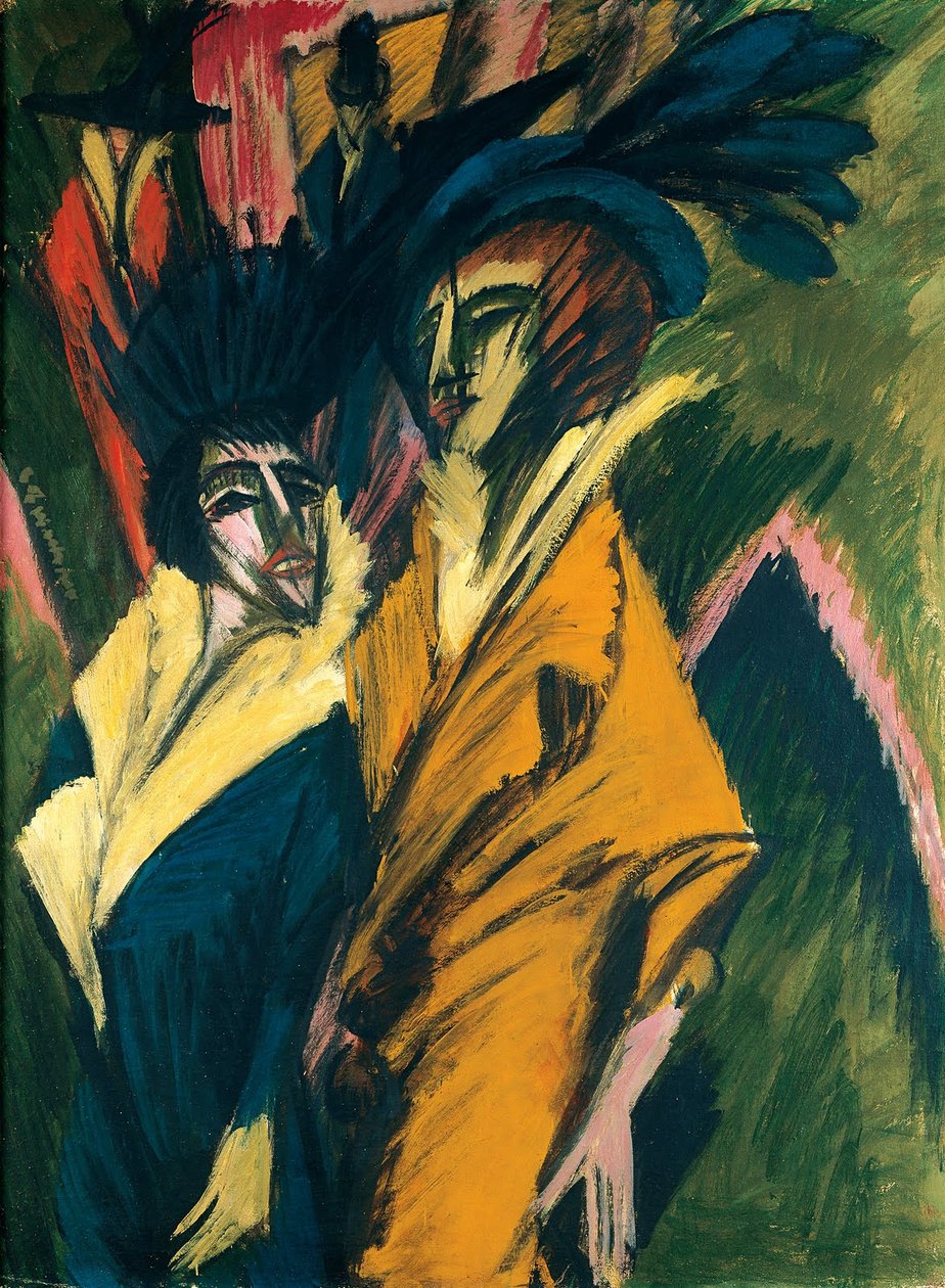 to kvinner på gaten av Ernst Ludwig Kirchner