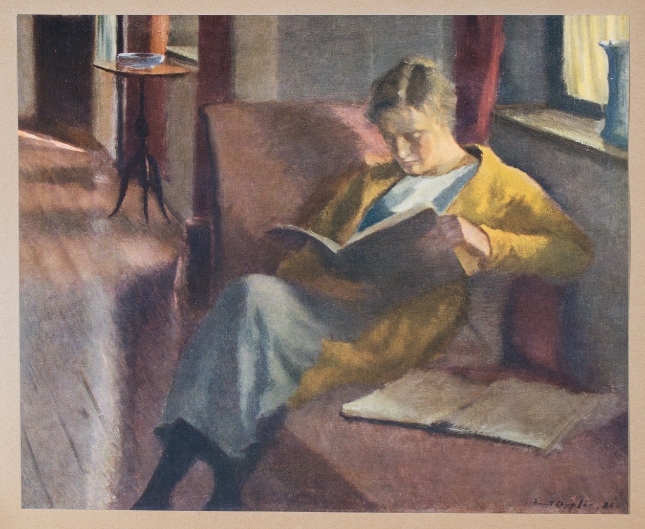 Lesende jente av Ernst Oppler