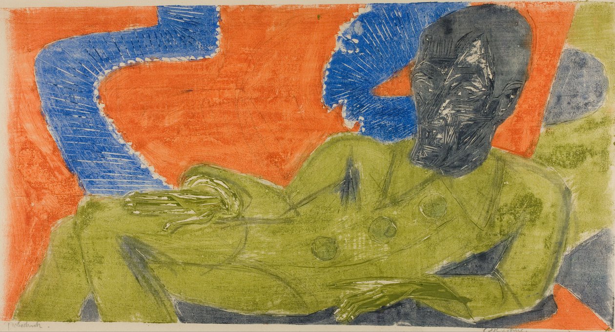 Portrett av Otto Mueller av Ernst Ludwig Kirchner