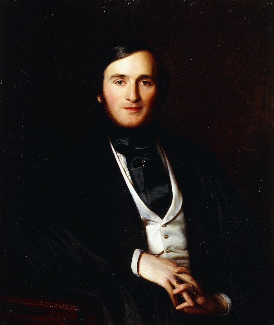 Portrett av komponisten Richard Wagner av Ernst August Becker