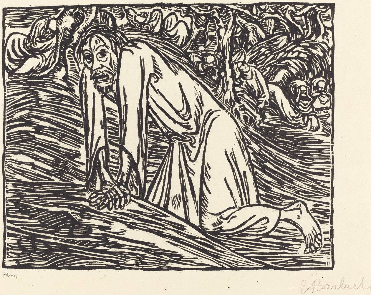 Kristus i Getsemane, 1919. av Ernst Barlach