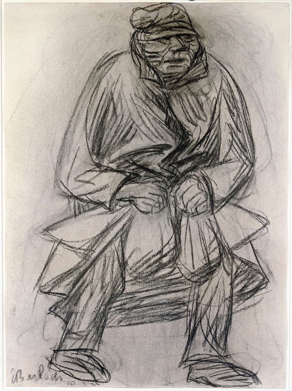 Figur av en tigger. Tegning av Ernst Barlach (1870-1938) New York Museum of Modern Art av Ernst Barlach