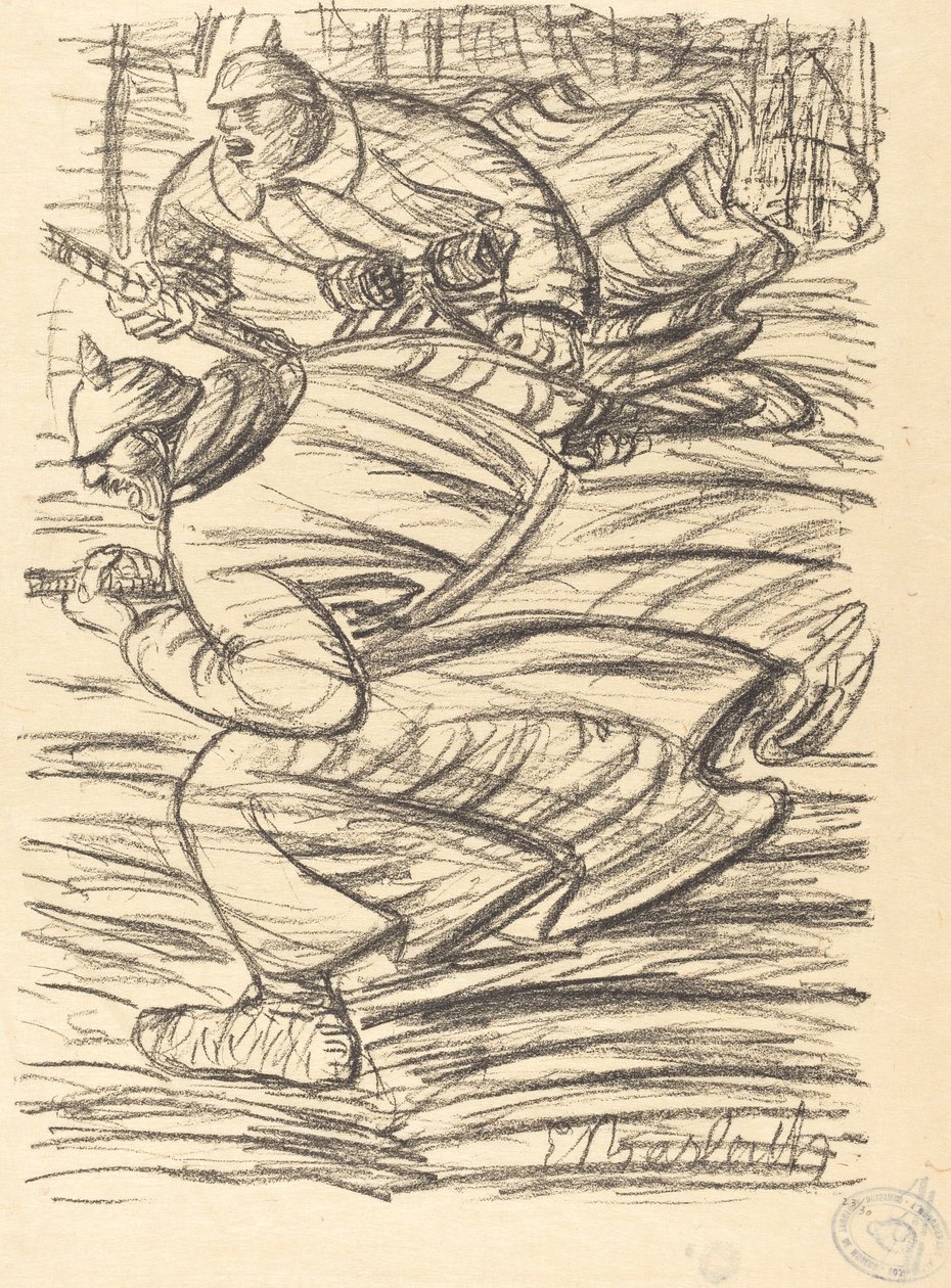 The Assault, publisert 1915. av Ernst Barlach