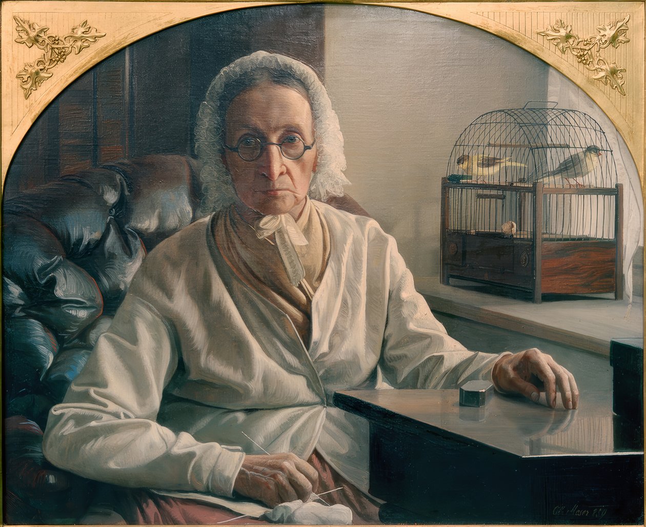 Portrett av kunstnerens mor av Ernst Christian Moser