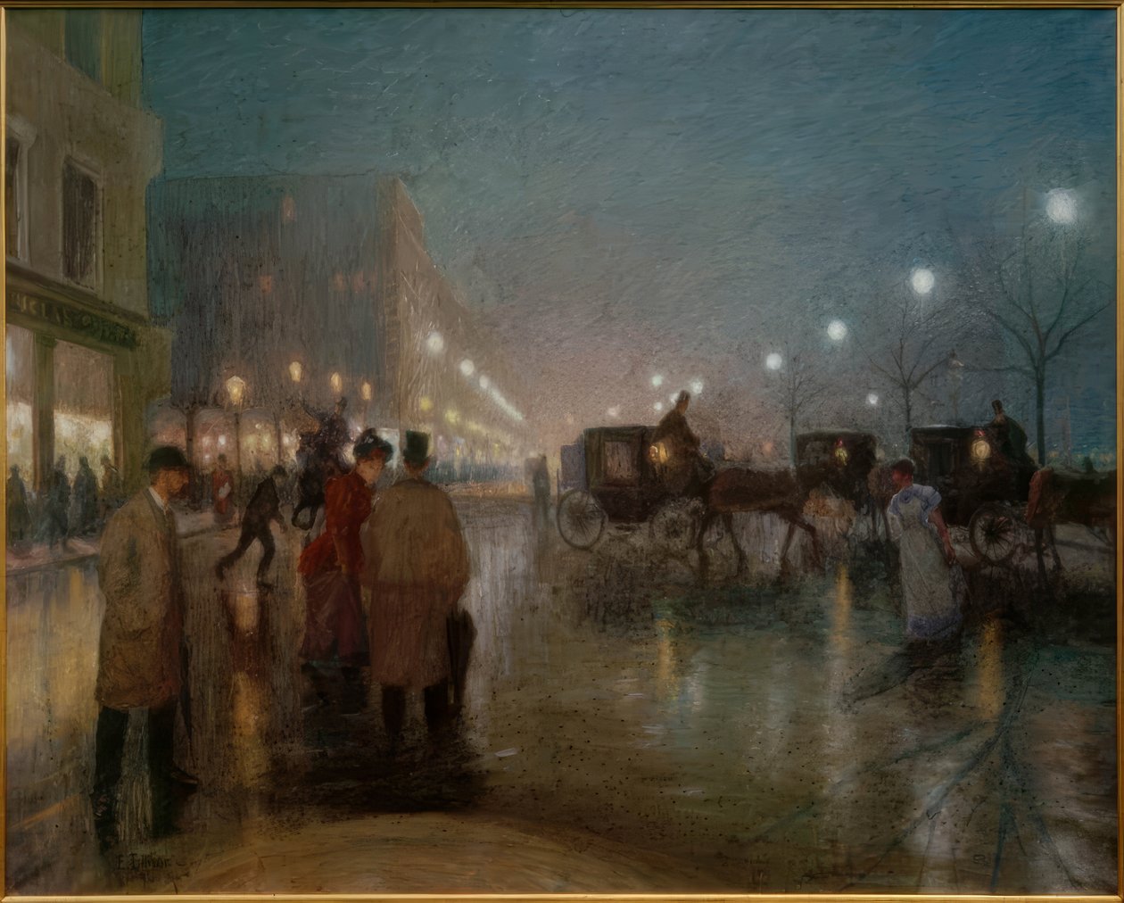 Hamburg, Jungfernstieg om kvelden av Ernst Eitner