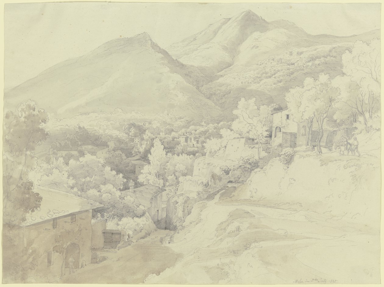 Utsikt over Massa di Carrara av Ernst Fries