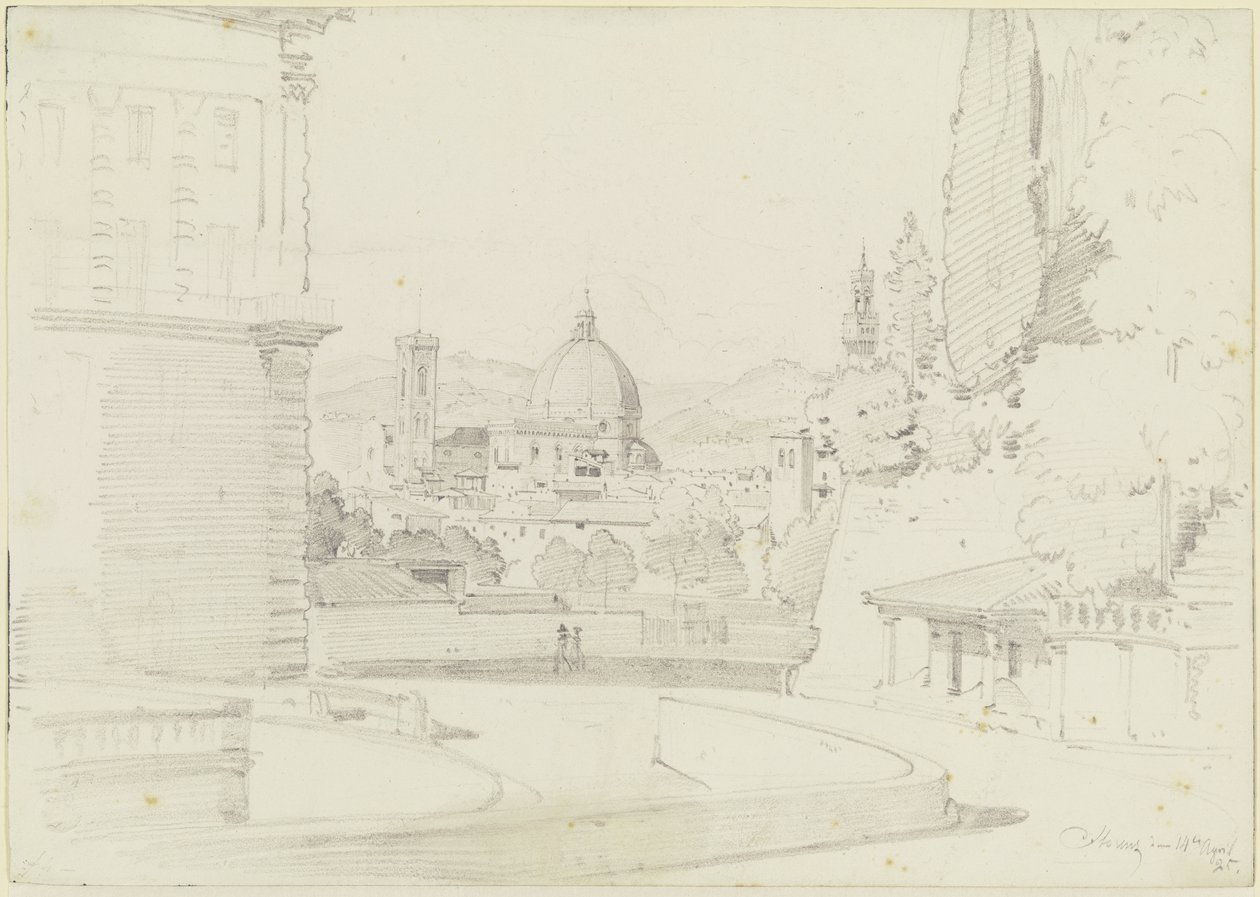 Firenze sett fra Giardino di Boboli av Ernst Fries
