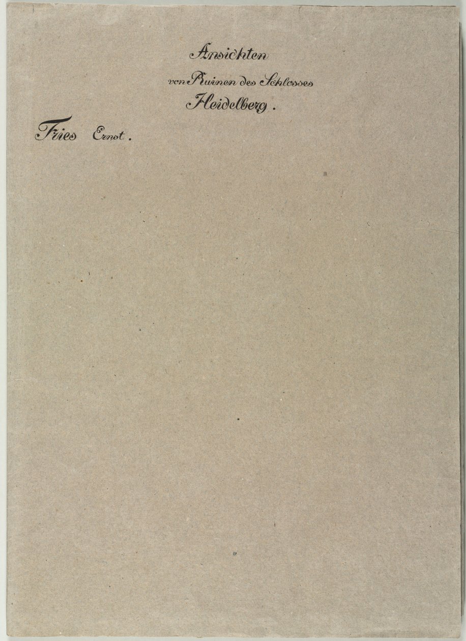 Seks utsikt over Heidelberg slott: Wrapper, 1820. av Ernst Fries