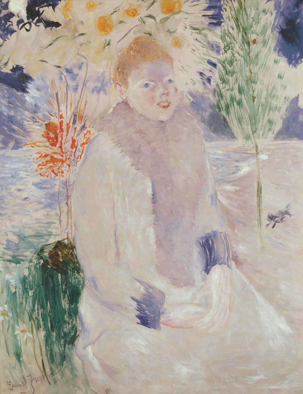 Portrett av en dame, ca. 1890-1900 av Ernst Josephson