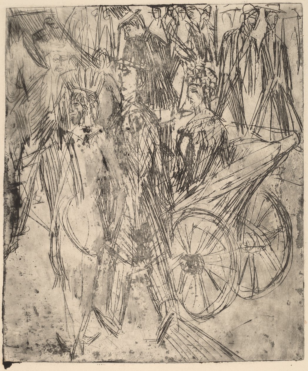 Par foran en vogn, 1914. av Ernst Ludwig Kirchner