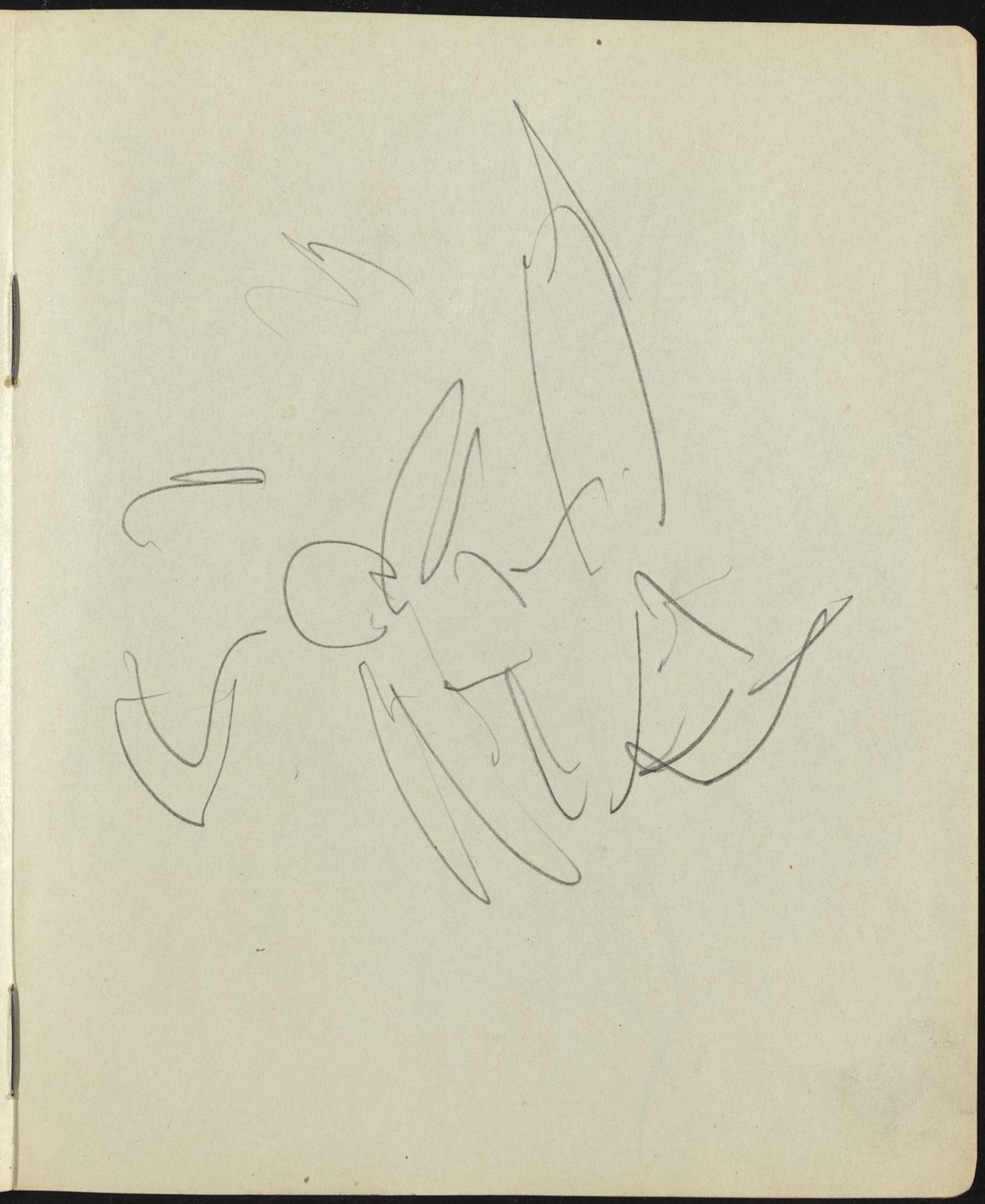 Dansere og utøvere-side fra en skissebok, ca. 1911. av Ernst Ludwig Kirchner