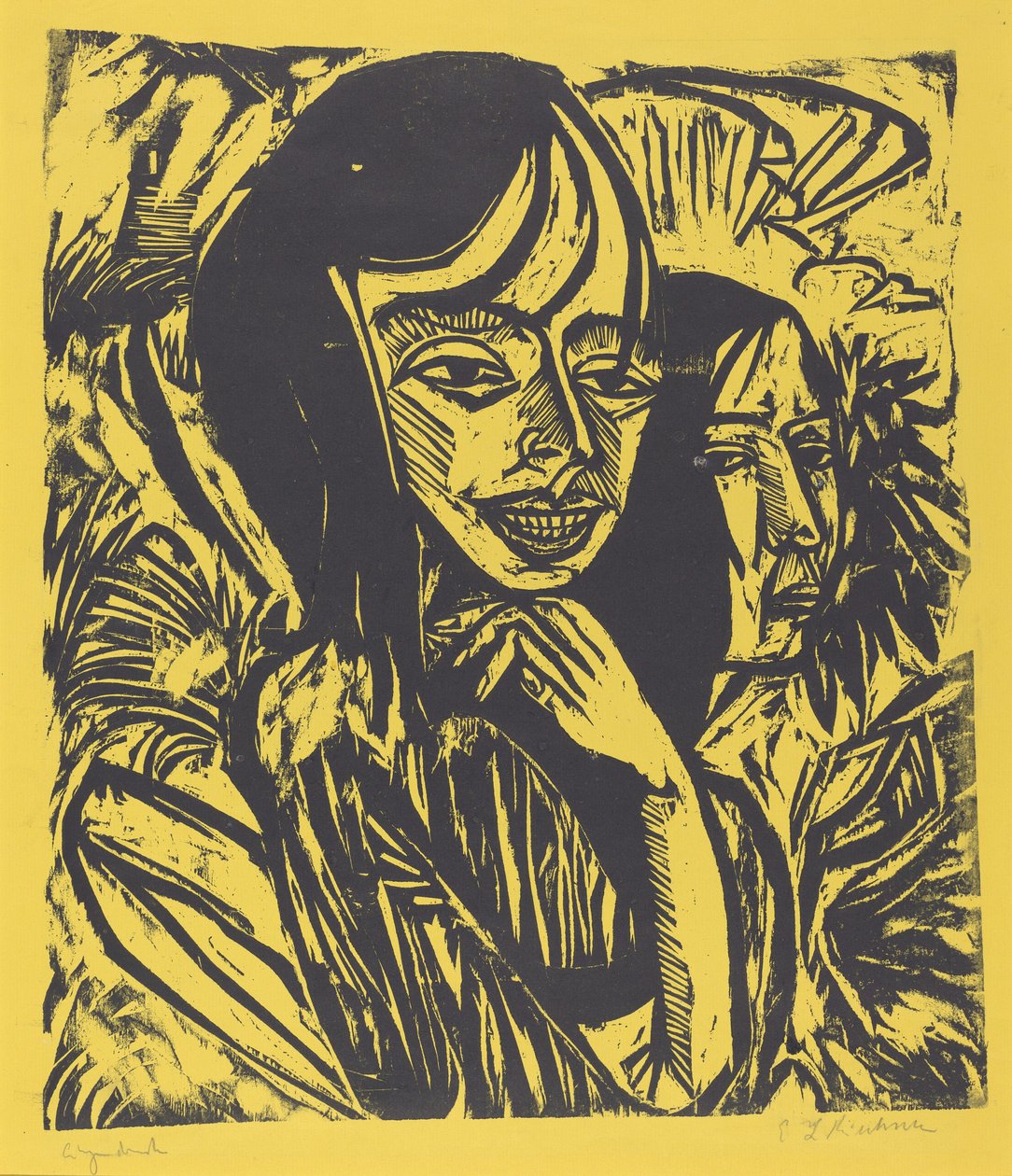 Fehmarn-jentene, 1913. av Ernst Ludwig Kirchner