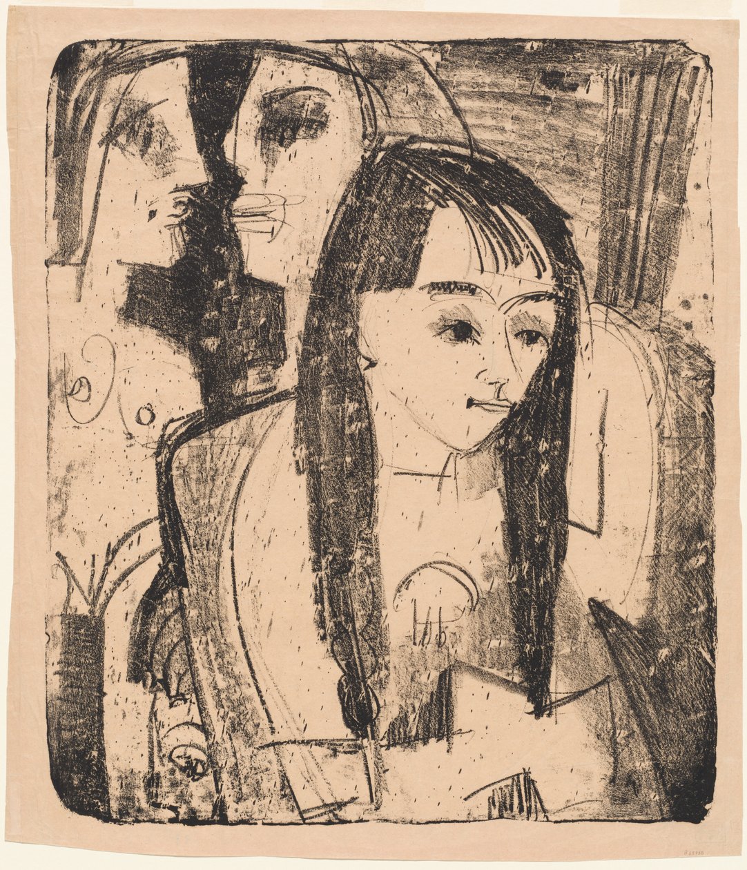Portrett av en jente, 1921. av Ernst Ludwig Kirchner
