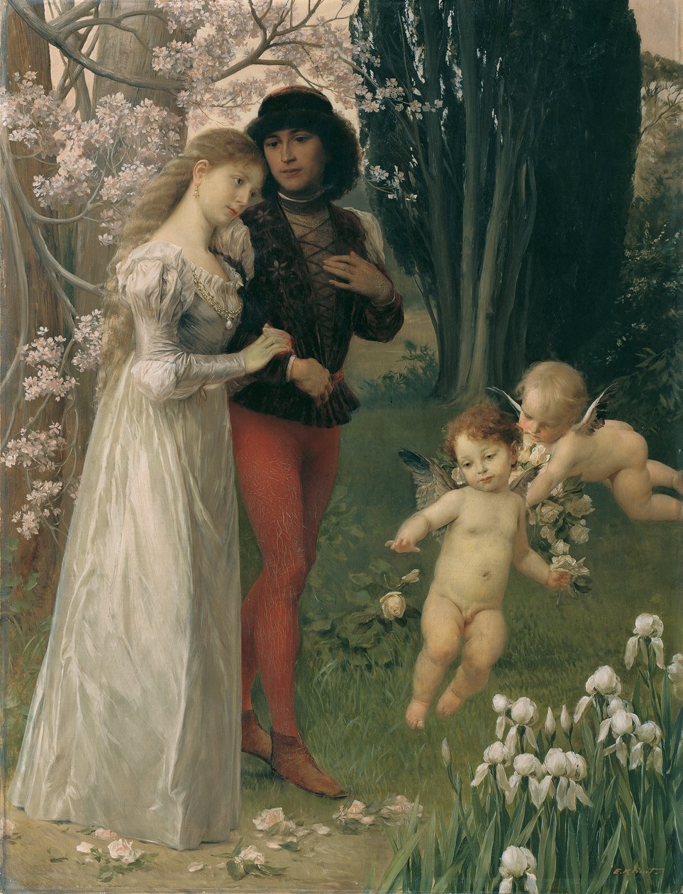 Francesca fra Rimini og Paolo av Ernst Klimt