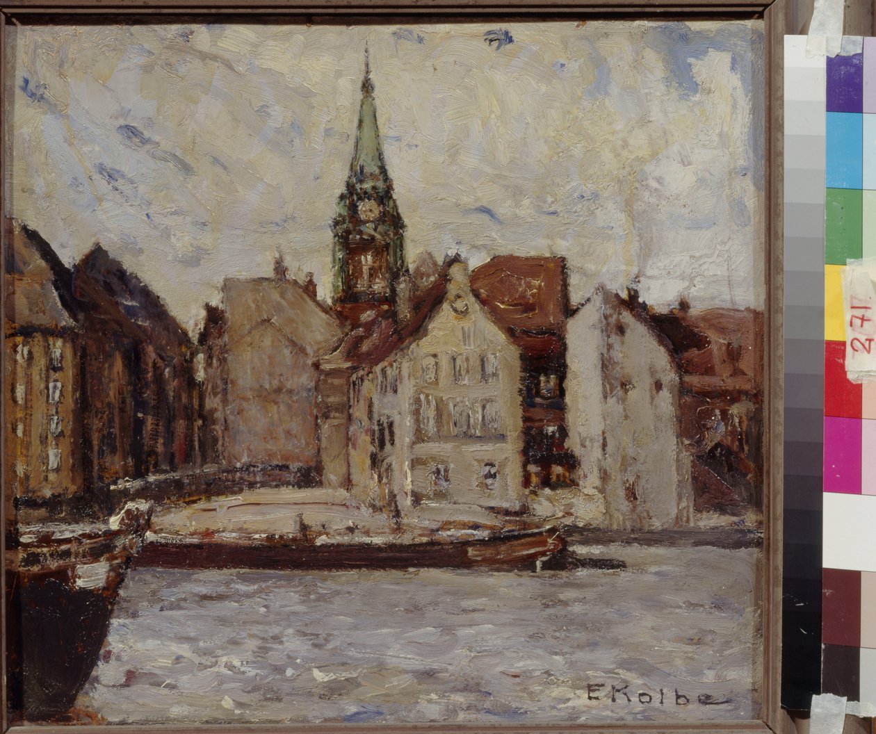 Neukoelln (New Coelln) av Kolbe, Ernst (1876-1945). Olje på papp, Dimensjon : 37,5x40. State A. Pushkin Museum of Fine Arts, Moskva av Ernst Kolbe