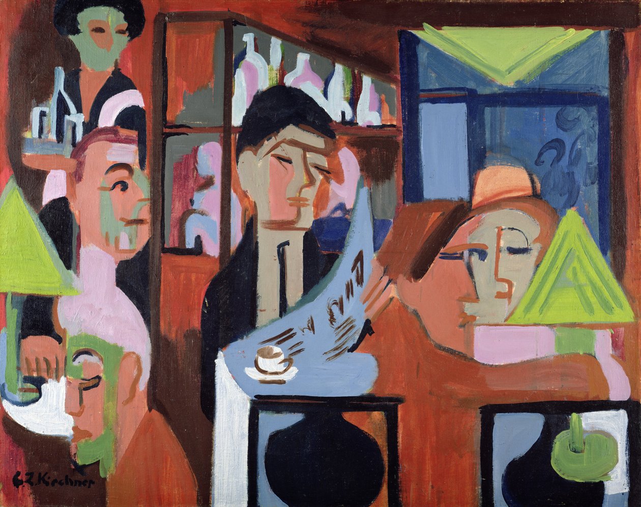 En kafé i Davos av Ernst Ludwig Kirchner