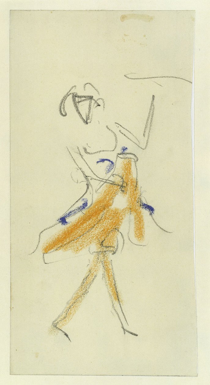 En danser, 1909-1910 av Ernst Ludwig Kirchner