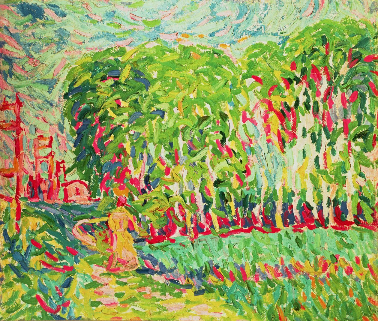 En kvinne i en bjørkeskog av Ernst Ludwig Kirchner