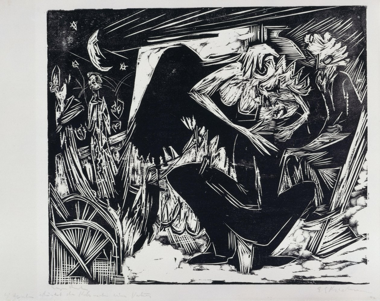 Absalom krenker konkubinene av Ernst Ludwig Kirchner