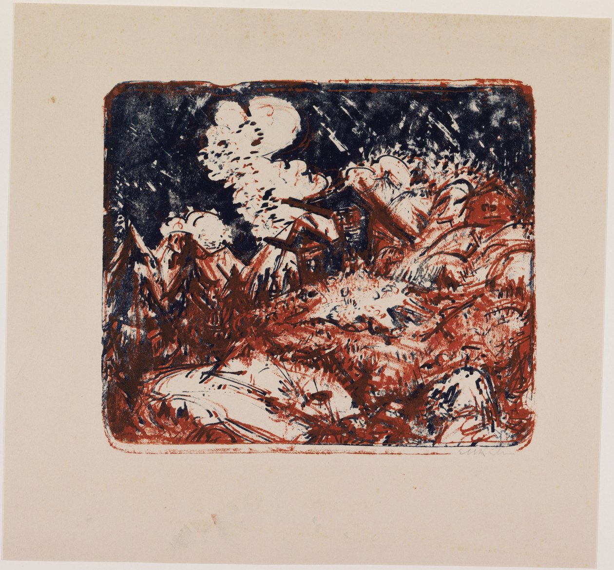 Alpestuer av Ernst Ludwig Kirchner