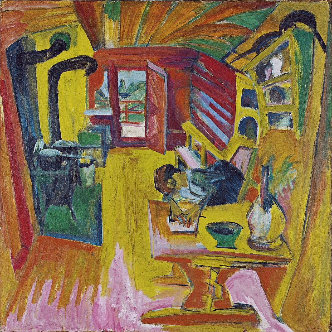 Alpint kjøkken, 1918 av Ernst Ludwig Kirchner