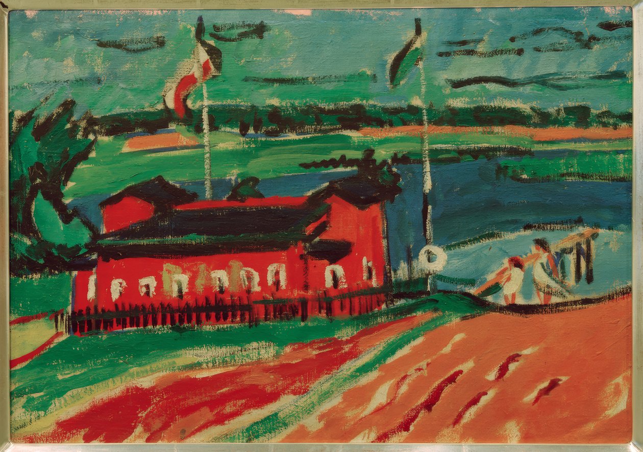 Badeanlegg nær Dresden av Ernst Ludwig Kirchner