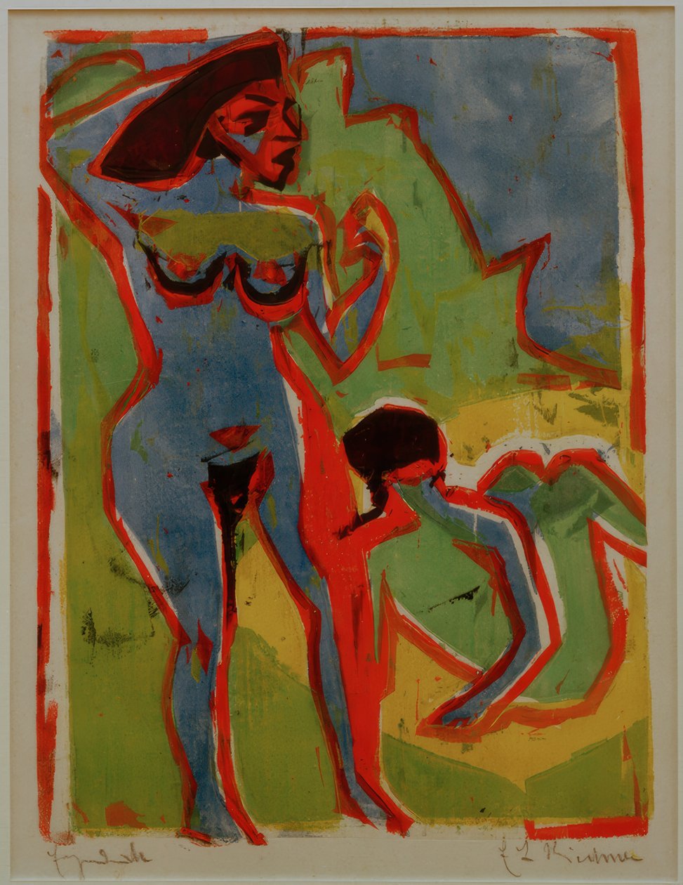 Badende kvinner i Moritzburg av Ernst Ludwig Kirchner