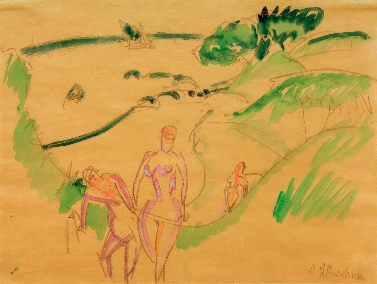 Badegjester på Femernkysten av Ernst Ludwig Kirchner