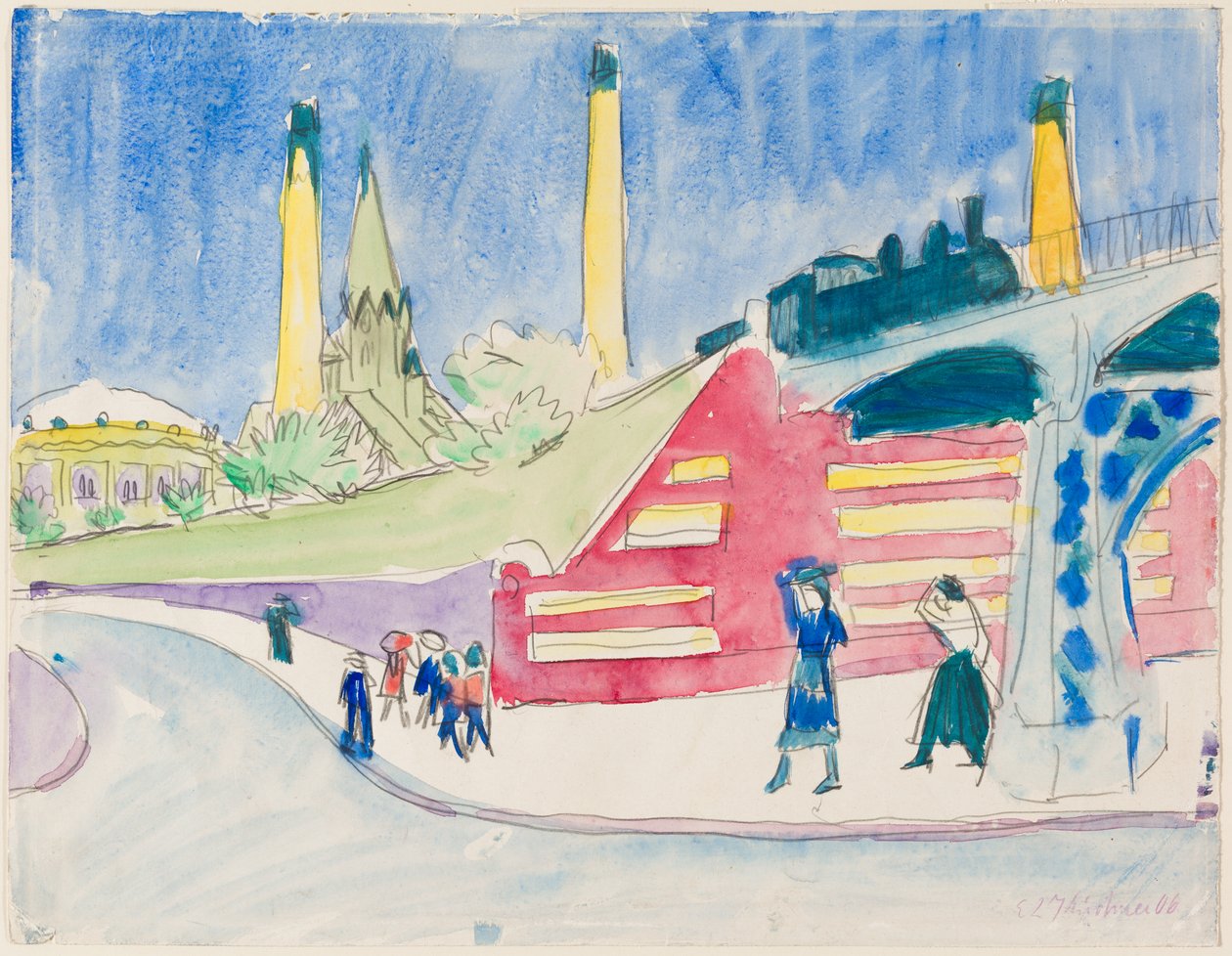Jernbanevoll av Ernst Ludwig Kirchner