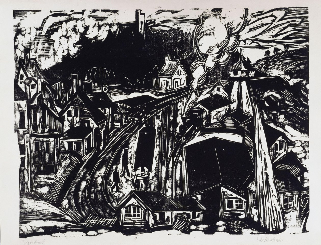 Königstein im Taunus jernbanestasjon av Ernst Ludwig Kirchner