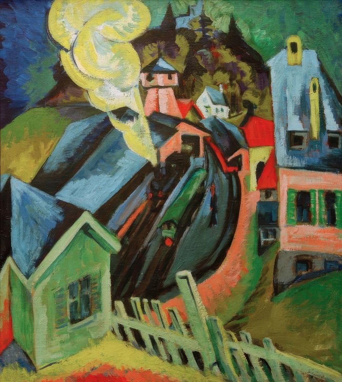 Koenigstein jernbanestasjon av Ernst Ludwig Kirchner