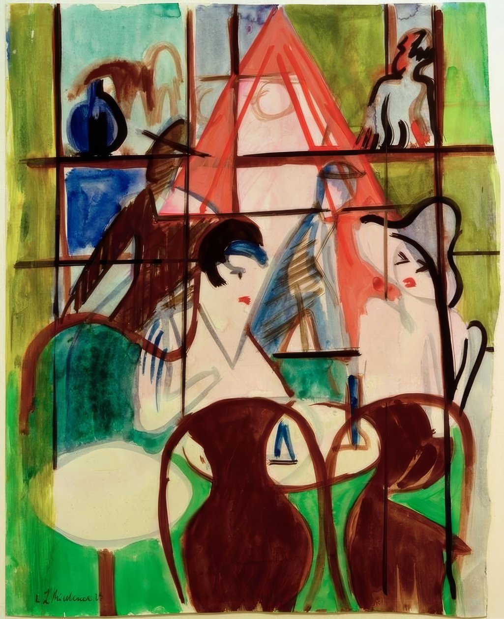 Stasjonskafé av Ernst Ludwig Kirchner