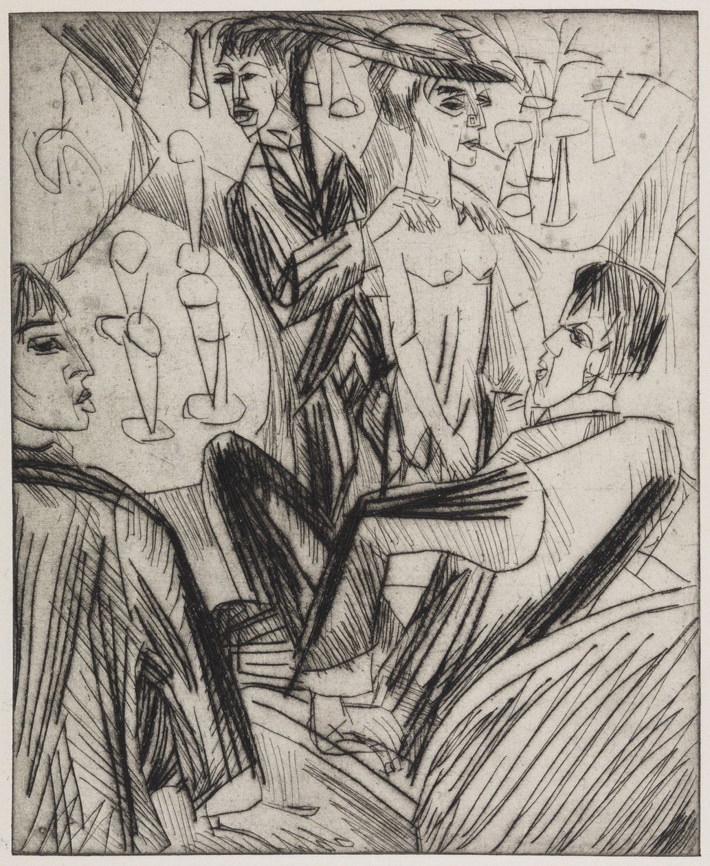 Skjeggdans av Ernst Ludwig Kirchner