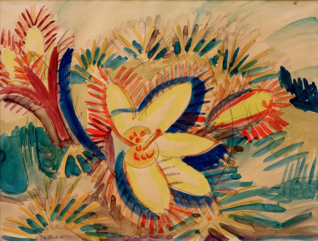 Berganemone av Ernst Ludwig Kirchner