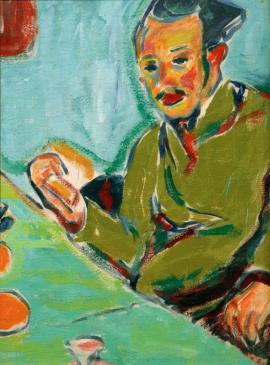 Portrett av Erich Heckel av Ernst Ludwig Kirchner