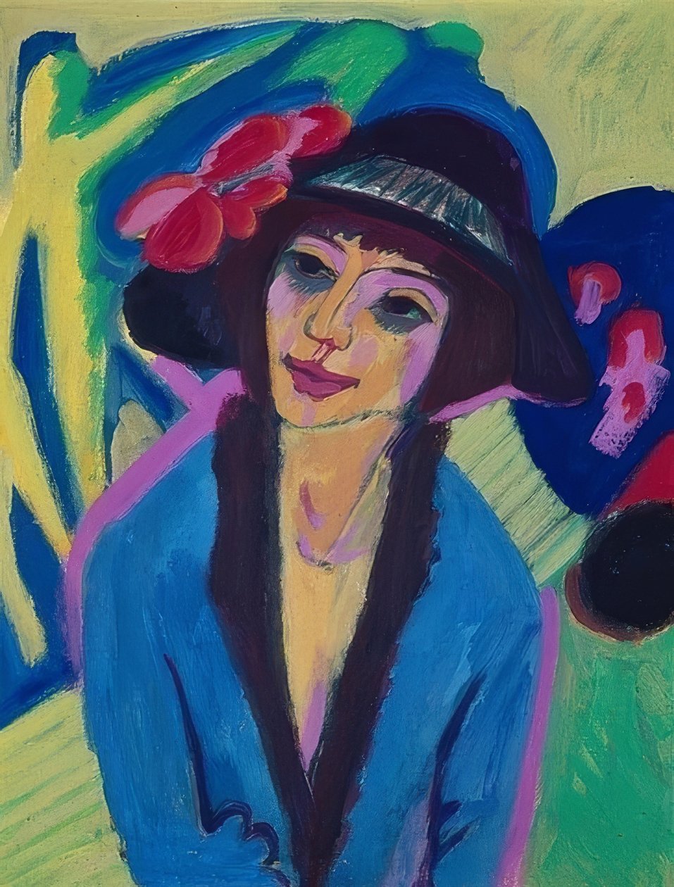 Portrett av Gerda. Rundt 1914 av Ernst Ludwig Kirchner