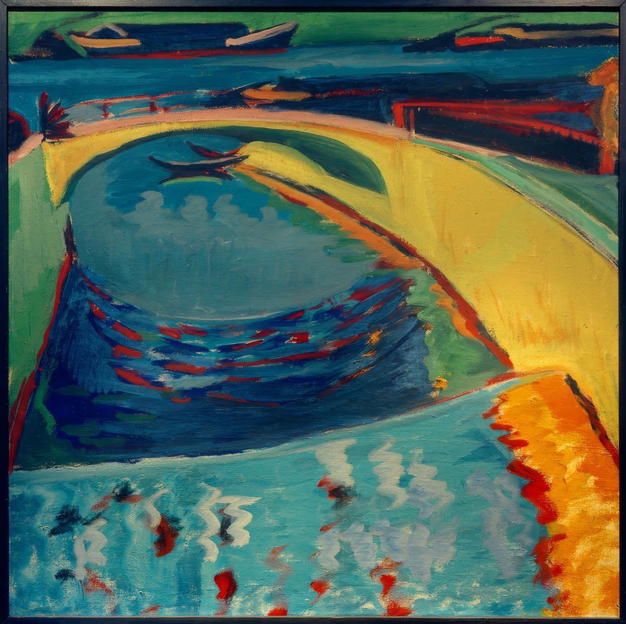 Bro ved munningen av Prießnitz av Ernst Ludwig Kirchner