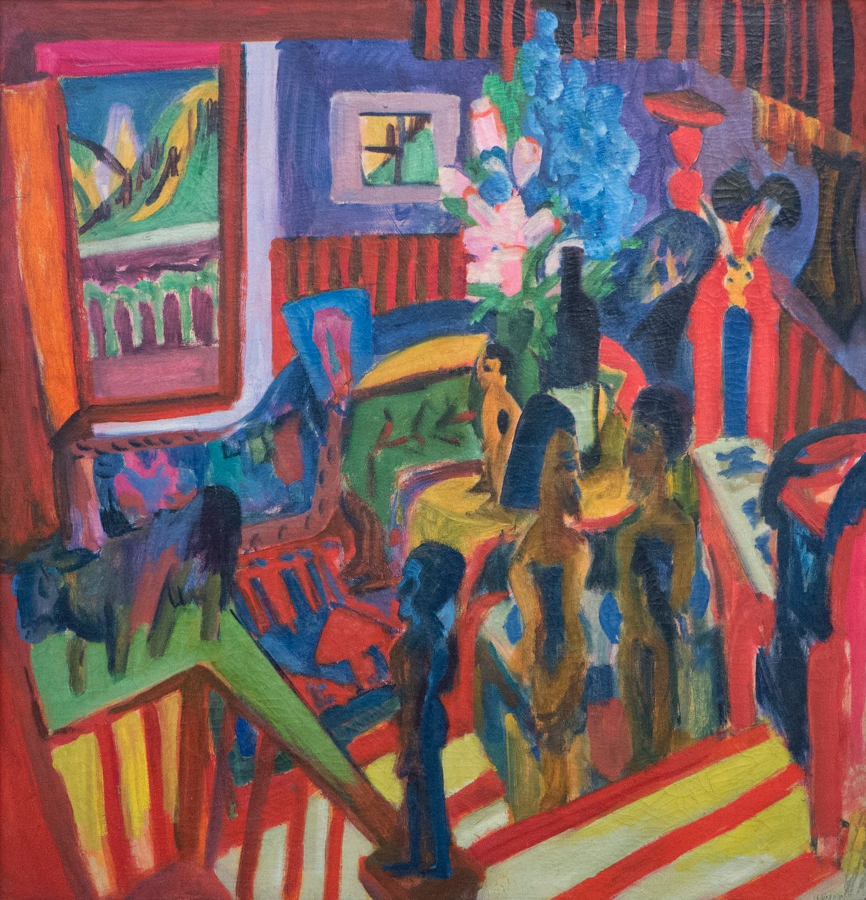 Hjørne av studioet, 1920. av Ernst Ludwig Kirchner