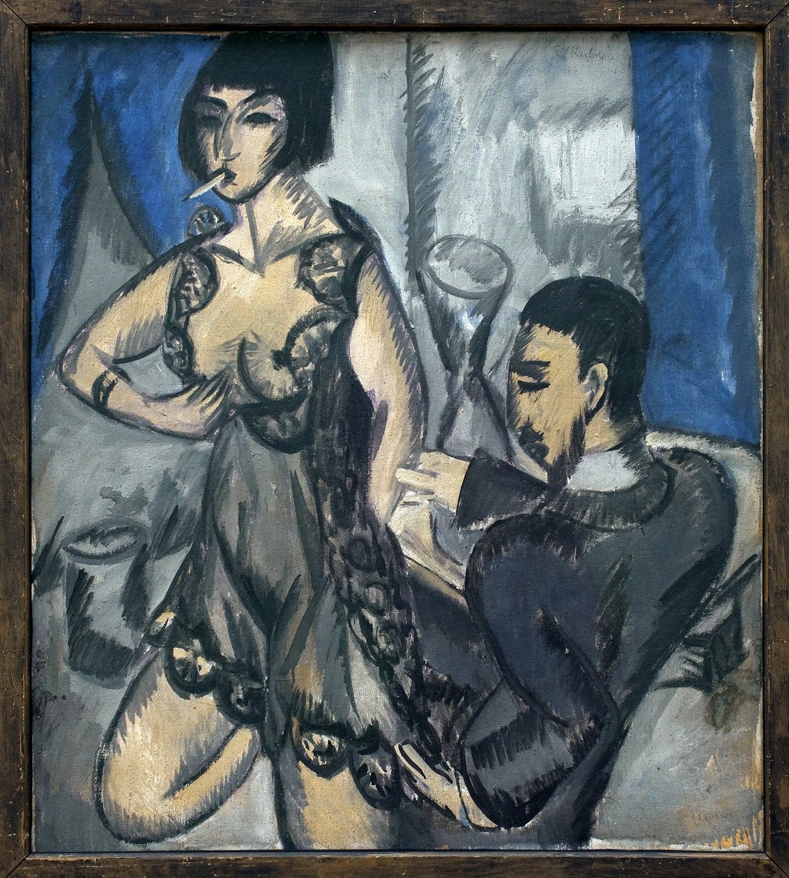 Par i et rom. Maleri av Ernst Ludwig Kirchner av Ernst Ludwig Kirchner