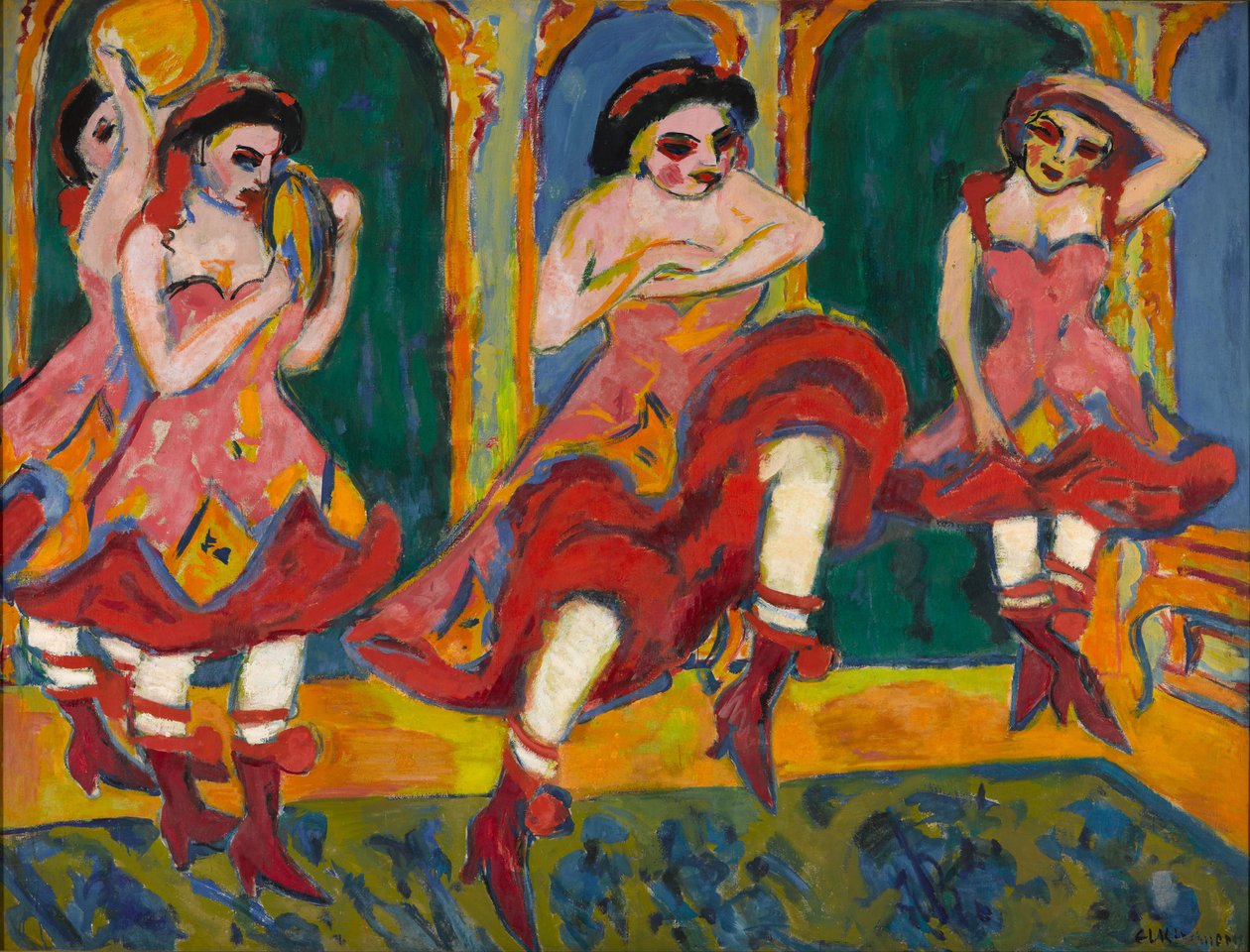 Czardas-dansere, 1908-1920 av Ernst Ludwig Kirchner