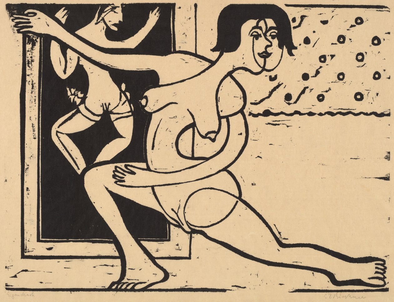 Danser som øver av Ernst Ludwig Kirchner