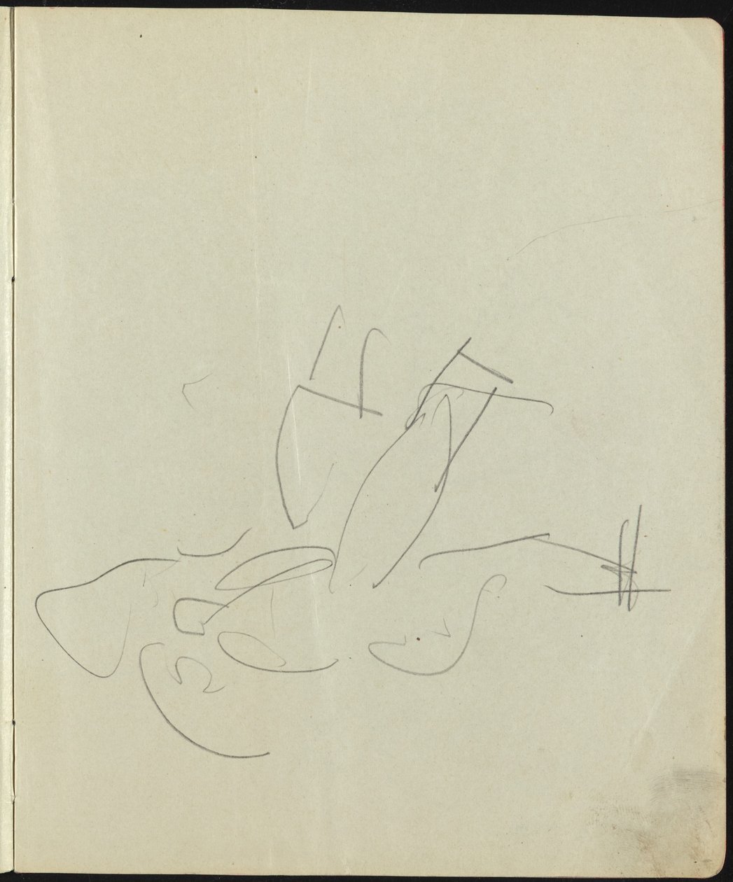 Dansere og utøvere (side fra en skissebok) av Ernst Ludwig Kirchner