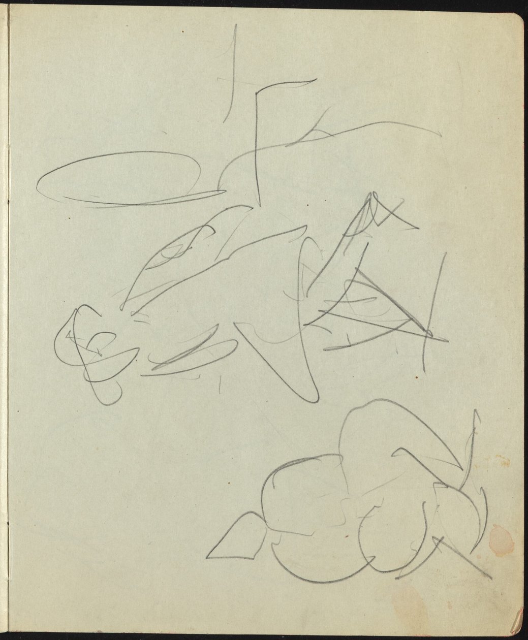 Dansere og utøvere (side fra en skissebok) av Ernst Ludwig Kirchner