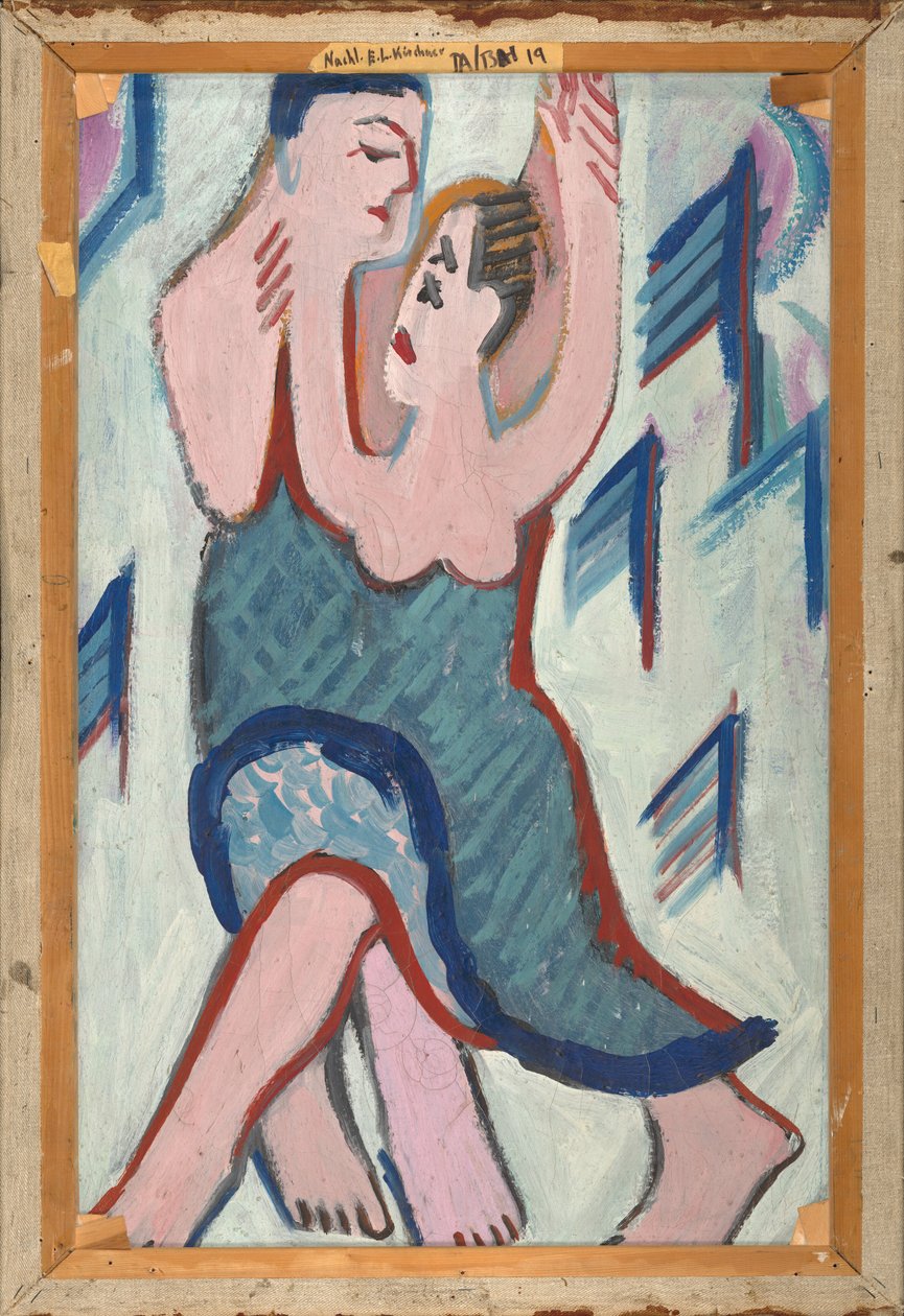 Dansepar i snøen [revers] av Ernst Ludwig Kirchner