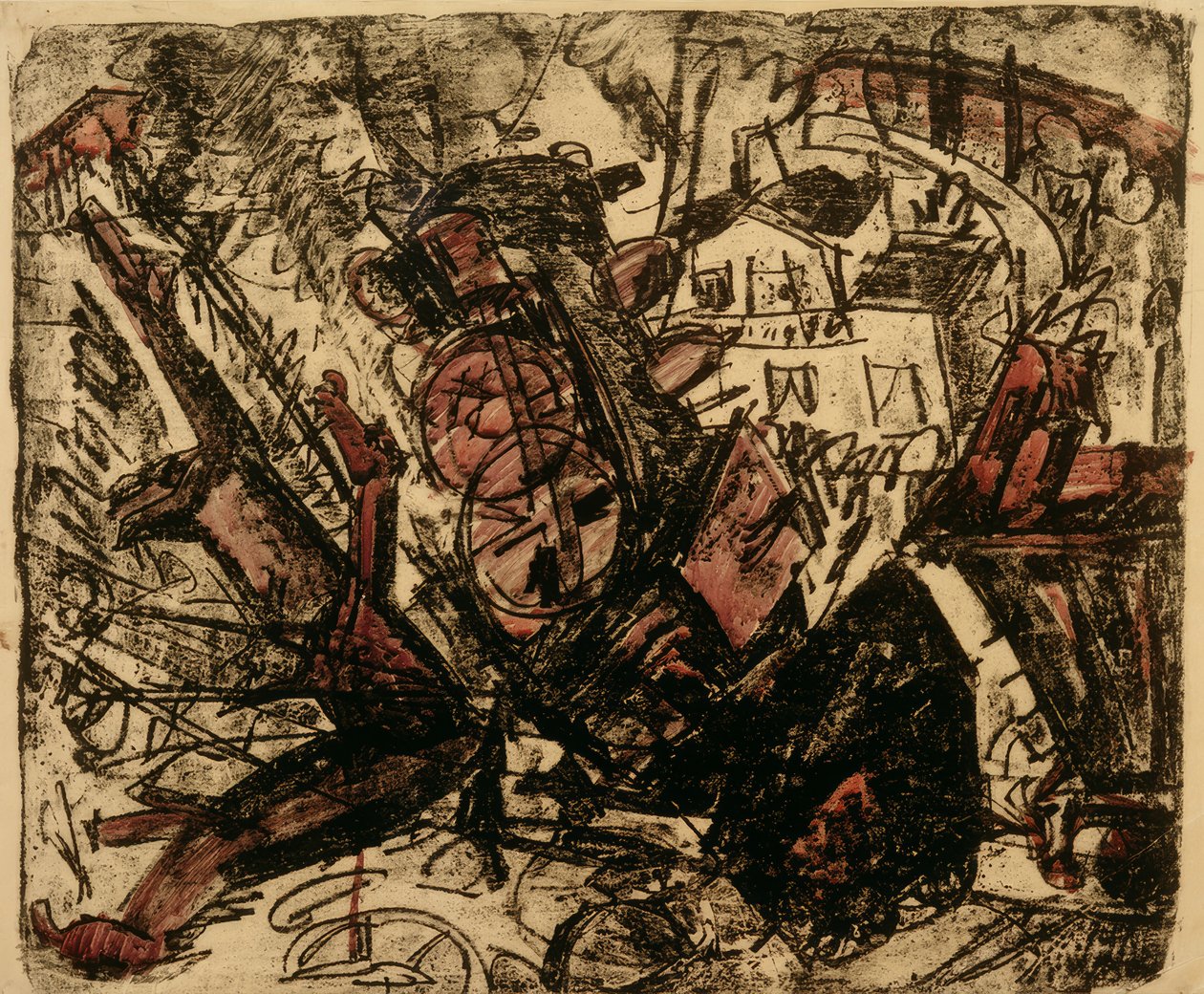 Jernbaneulykken av Ernst Ludwig Kirchner