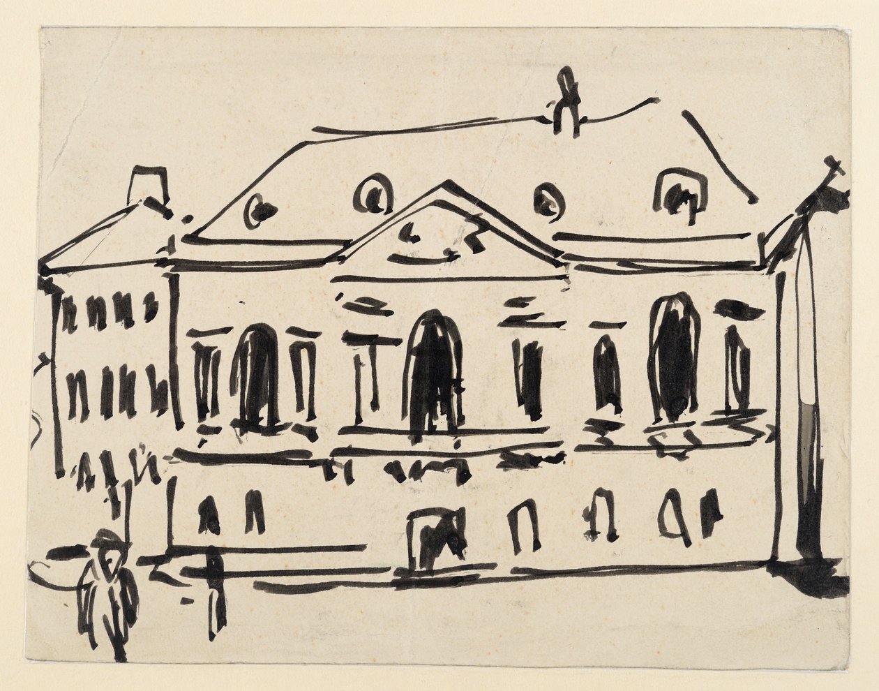 Det kurlandske palasset ved Zeughausplatz i Dresden av Ernst Ludwig Kirchner